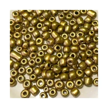 Dětské navlékací korálky Rokajl 6/0 zlatá