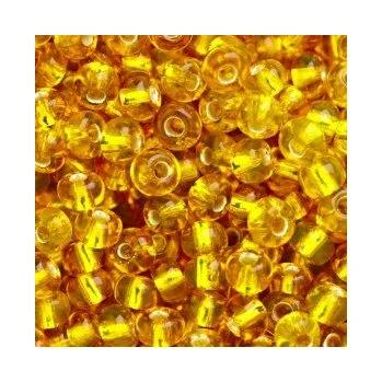 Dětské navlékací korálky Rokajl Preciosa 1. jakost 11/0 zlatá č. 069