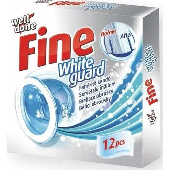 Odstraňovač skvrn Well Done Fine White Guard Bělící ubrousky 12 ks