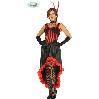 Karnevalový kostým Guirca Fiestas Španělsko CAN-CAN - kostým černý x varianta: 38-40