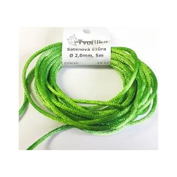 Korálek Saténová šňůra zelená 2,0mm (5m)