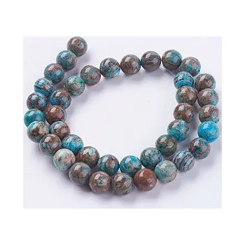 Korálek Chryzokol lesklý 4mm (15ks)