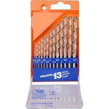 Vrták Vrtáky spirálové sada HSS-G basic, 13 dílná, vrták Projahn