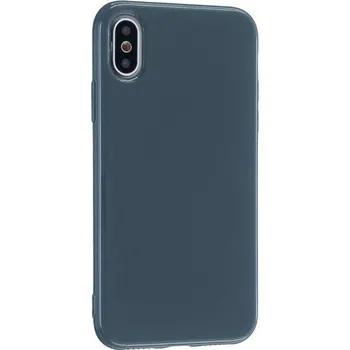 Pouzdro na mobilní telefon Ochranný silikonový kryt pro iPhone X / XS - modrošedý