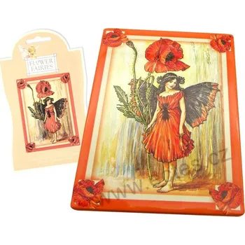 Dekorativní magnet VÍLY květinové magnetka červený mák