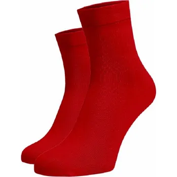 Dámské ponožky Bambusové střední ponožky červené Červená Viskoza (Bambus) 45-46