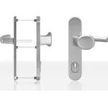 Dveřní kování klika-koule BLAUGELB KGT50, PZ92, ZA, ES1, TS=77-82mm, F1 stříbrná