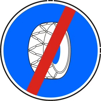 Dopravní značení Dopravní Značka C5b Konec Sněhové řetězy