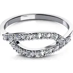 Couple, Elegantní prsten Emma I, bílé zlato se zirkony, vel. 54, prům. 17.2 mm, 585-68-1-0555.1B00.0.54.001