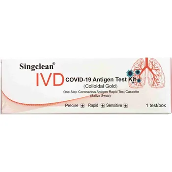 Diagnostický test Singclean Covid-19 Antigen Test Kit Colloidal Gold ze slin