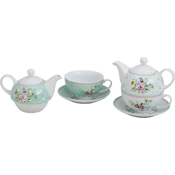 Stolování G. Wurm, Německo GW - Porcelánová čajová souprava pro jednoho Flovers "Vintage" v dárkové krabičce - (konvička 400 ml, šálek 200 ml)