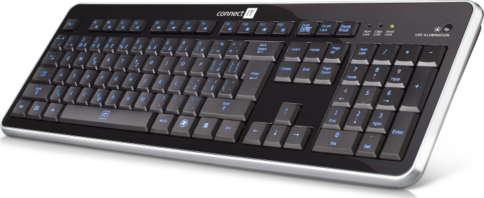Connect IT klávesnice, LED podsvícená, USB 1149739 Barva
