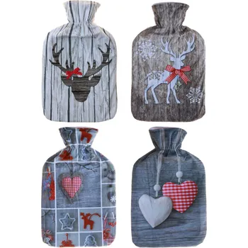 Chladicí sáček Modom Termofor s fleecovým obalem Winter 2 L Vzor: Sob bílý