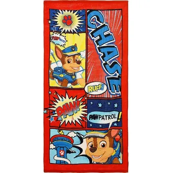 Červená dětská osuška Paw Patrol 70 x 140 cm Velikost: ONE SIZE