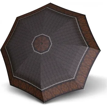 Černý mechanický skládací dámský deštník se vzorem Allison