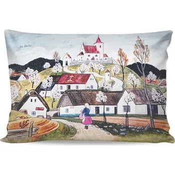 Bytový textil Matějovský Povlak Josef Lada - JARNÍ CESTOU DO VSI velikost:: 33x50 cm s výplňí SKANTEX