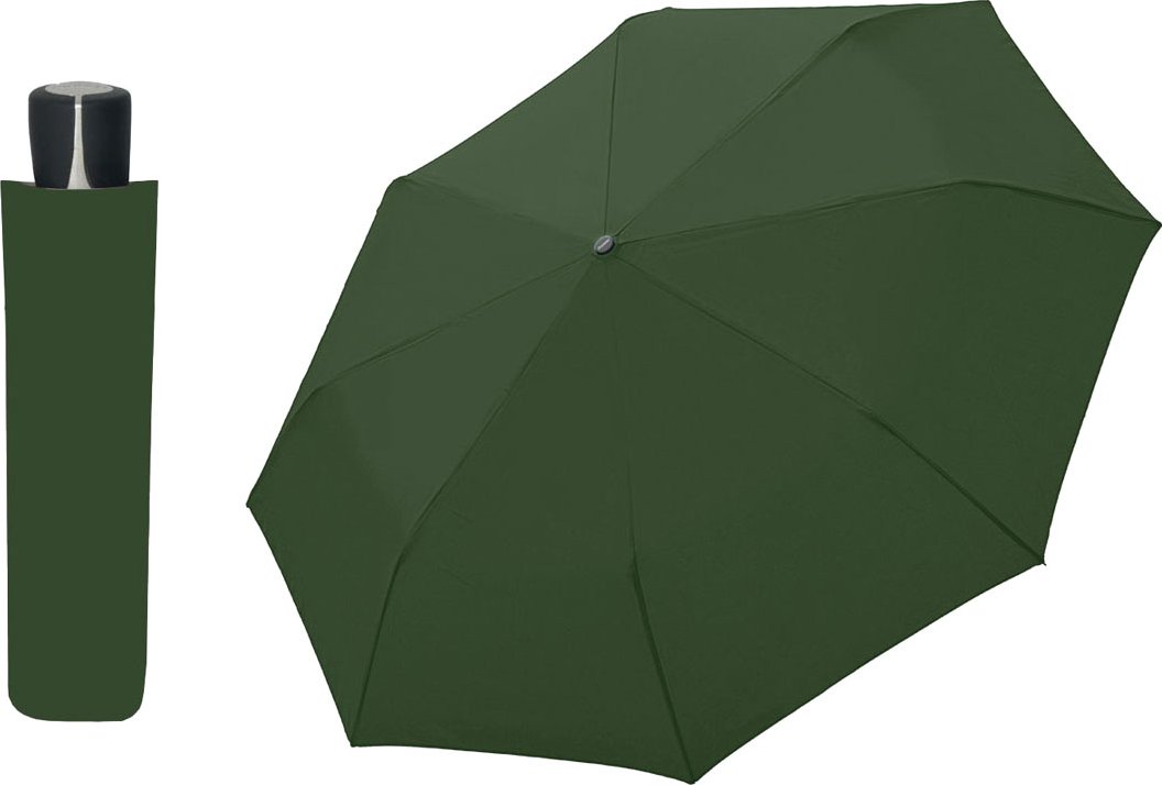 Doppler Mini Fiber tmavě zelený - dámský/pánský skládací deštník