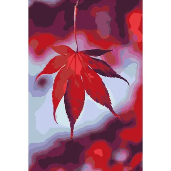 Malování podle čísel - Javorový list Velikost: 40x60cm, Rámování: Pouze srolované plátno