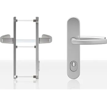 Dveřní kování Dveřní kování klika-klika BLAUGELB DGT50, PZ92, ZA, ES1, TS=77-82mm, RAL9016 bílá