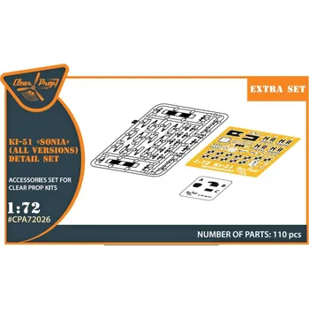Plastikový model Clear Prop models 1/72 Ki-51 SONIA - detail set (all versions)