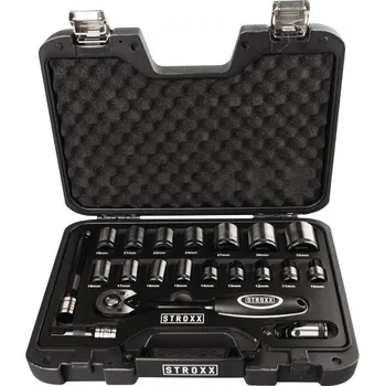 Gola sada Gola sada s nástrčkovými klíči 10-32mm 1/2" ráčna STROXX 20ti dílná v plastovém kufříku