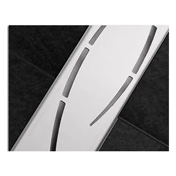 Odvodňovací žlab BIELBET Koupelnový sprchový žlab nerezový s roštem Fala 800 mm