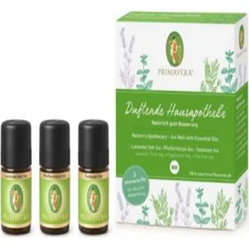 Aroma lékárnička (Aromaterapie v domácí lékárničce Primavera pro ošetření drobných poranění a první pomoc při nevolnostech a bolestech hlavy.)