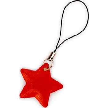 Reflexní taháček na zip - červená hvězdička