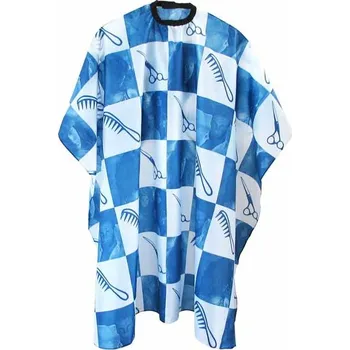 Kadeřnická pláštěnka na stříhání Duko 580 - modrá - upevnění na suchý zip + dárek zdarma