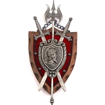 Replika zbraně Kolser | Erb na dřevě 26 x 12 cm - Stříbrný