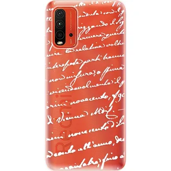 Pouzdro na mobilní telefon Odolné silikonové pouzdro iSaprio - Handwriting 01 - white - Xiaomi Redmi 9T