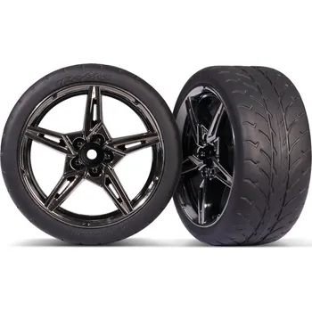 RC vybavení 1:10 Traxxas C8 Stingray: Kolo zadní 1.9″, černý chrom, pneu Response (2 ks)