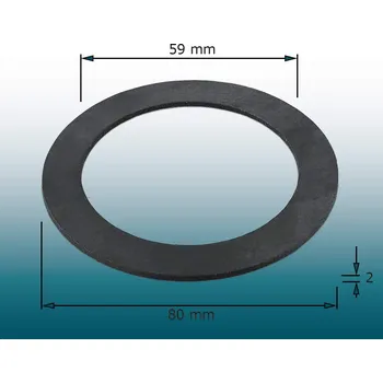 Těsnění pod montážní matici WC - 80x59x2 mm - guma - G2/95