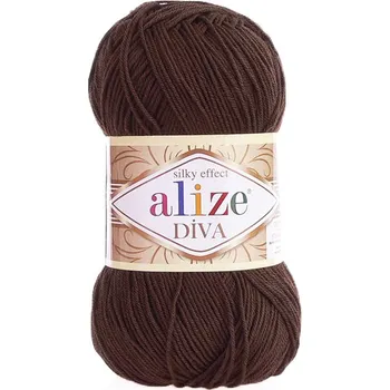 Příze Příze Alize Diva 153 - tmavohnědá