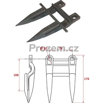 Dvojitý prst / dvojprst pro New Holland, 80379720, 80.379.720