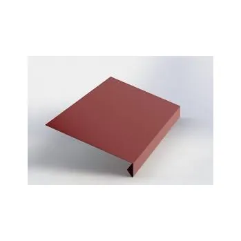 Plech Okapní plech hliníkový lakovaný 2000/175mm - červený