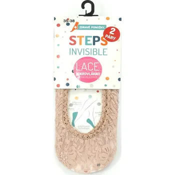 Dámské ponožky Speciálně tvarované dámské krajkové ťapky RS 39-42 béžová