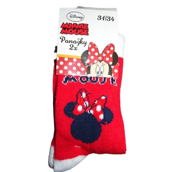 Dívčí červené ponožky s Minnie 2 ks. 31 - 34 Minnie DISNEY