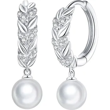 Náušnice Olivie Stříbrné náušnice s PERLOU 5130 Ag 925; ≤3,1 g.