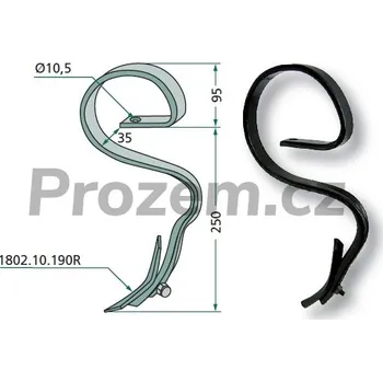 Pero rychlochodné komplet s hrotem, 25x8mm (1802.1019R)