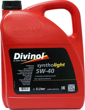 Motorový olej Divinol Syntholight 5W40 5 l