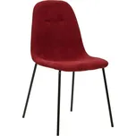 Červená látková jídelní židle Marckeric Renne