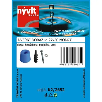 SADA - zarážka malá Ø 27x20 mm MODRÁ - K2/2652