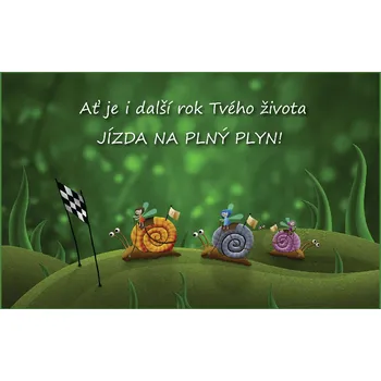 Čokobanka dárkové pouzdro Šnečí jízda k narozeninám