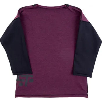 Chlapecké tričko tmavě fialové melírované tričko s dlouhým rukávem