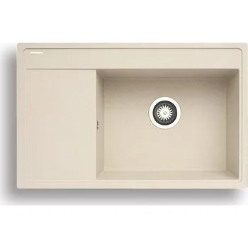 Nerezový dřez Casarredo Pyragranitový dřez CAMEA 1B 1D RH (79x50) vanilla