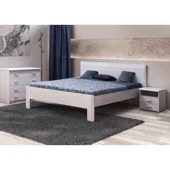 Postel BMB Postel Ella Family ostrá - jádrový buk Moření: bordó, Výška hlavového čela: 105 cm, Rozměr: 90 x 200 cm