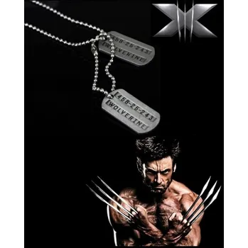 Seriál vojenská známka Wolverine X-men dvojitá 1,7 x 3,5 cm