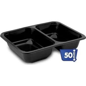 Jednorázové nádobí Menu miska zatavovací 2-dílná (cena za 50ks) Misky zatahovací: Hloubka misky 50mm