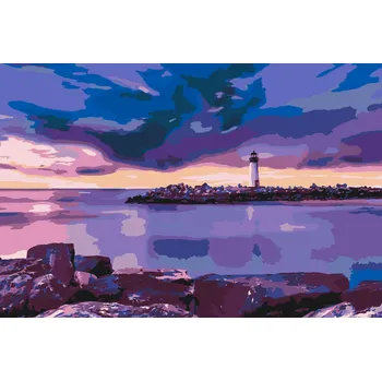 Malování podle čísel - Maják v Santa Cruz Velikost: 40x60cm, Rámování: Pouze srolované plátno